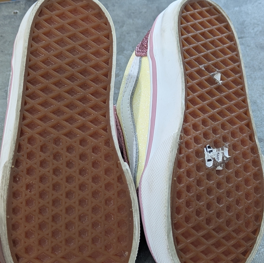 Glittery Pink Kids Vans - Picture 5 of 5